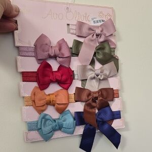 Ava Olivia Grosgrain Ribbon Headbands Bows Baby Toddler Little Girl